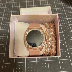 Rose Gold Watch and Bracelet Set